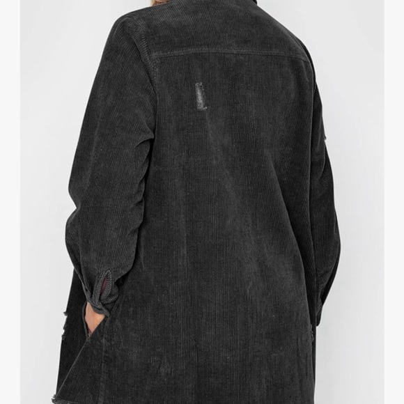 Women's Black Corduroy Jacket - Picture 2 of 3